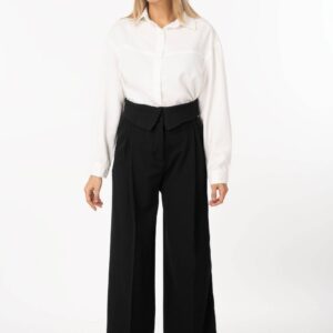 شلوار گاباردین Lapel پیلی دار